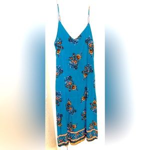 Turquoise Floral Dress
